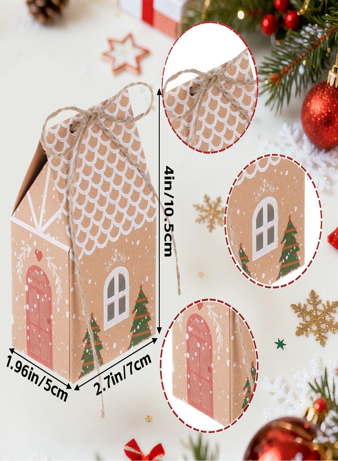 Marrywindix 50 Pcs Mini Christmas Party Favor Boxes DIY Cookie Gift Boxes School Classroom Party Favor Supply for Advent Calendar Gift Giving Holiday Party Packaging Containers - Image 2
